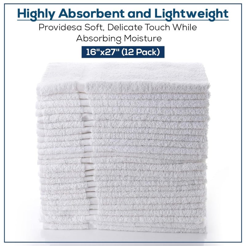 Simpli-Magic 79251 White Hand Towels, 16"x27", 12 Pack - Image 2